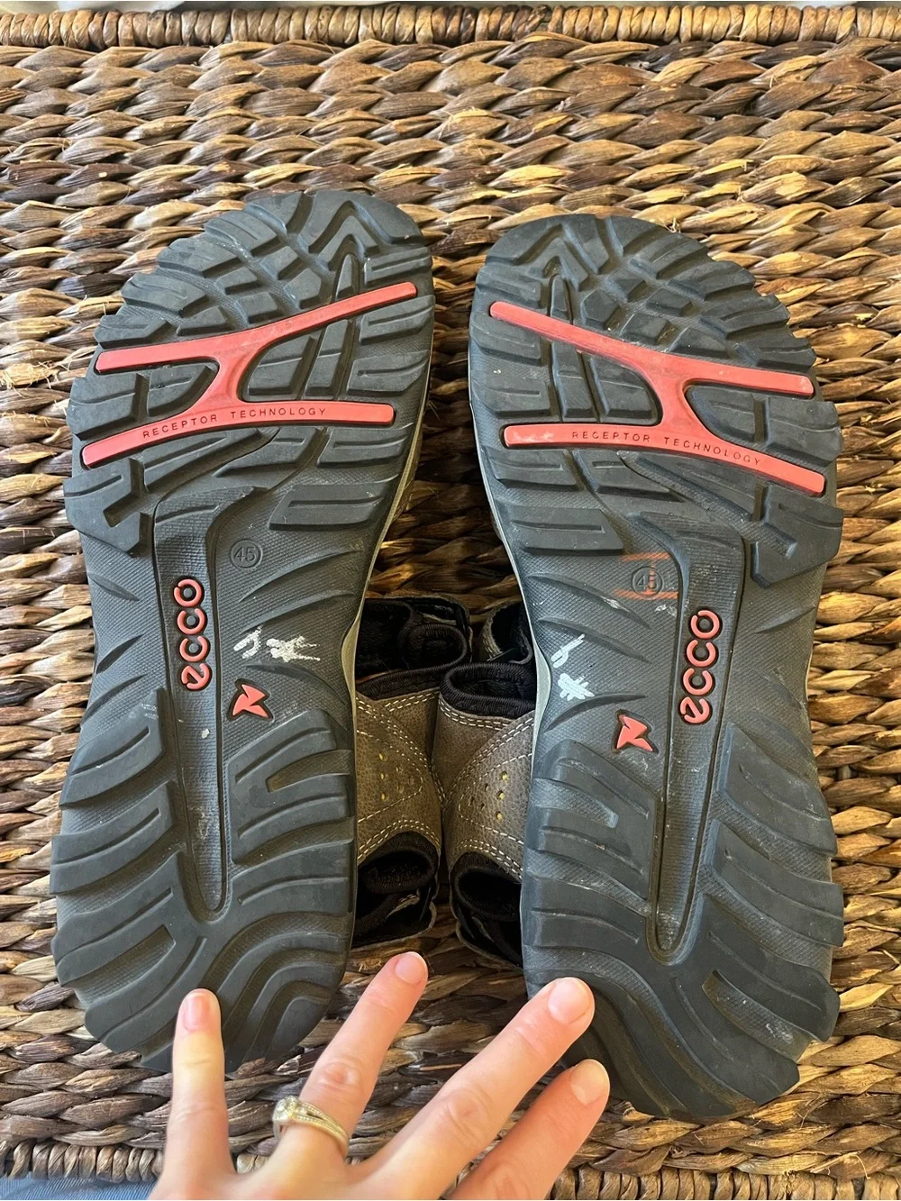 Ecco Yucatan Sport Sandals Men’s Size 45 US 11/11.5 Leather Hiking Comfort Strap